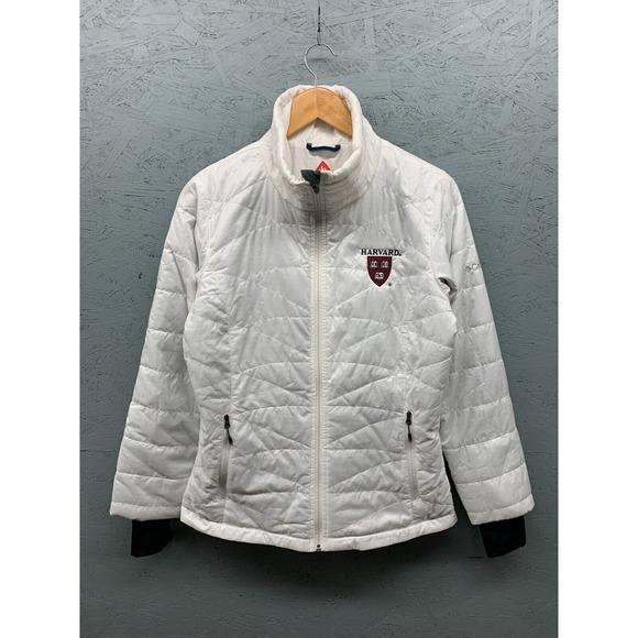 Columbia Jackets & Blazers - Columbia Omni-Heat Harvard Jacket Women's‎ Medium White Quilted Full Zip Puffer